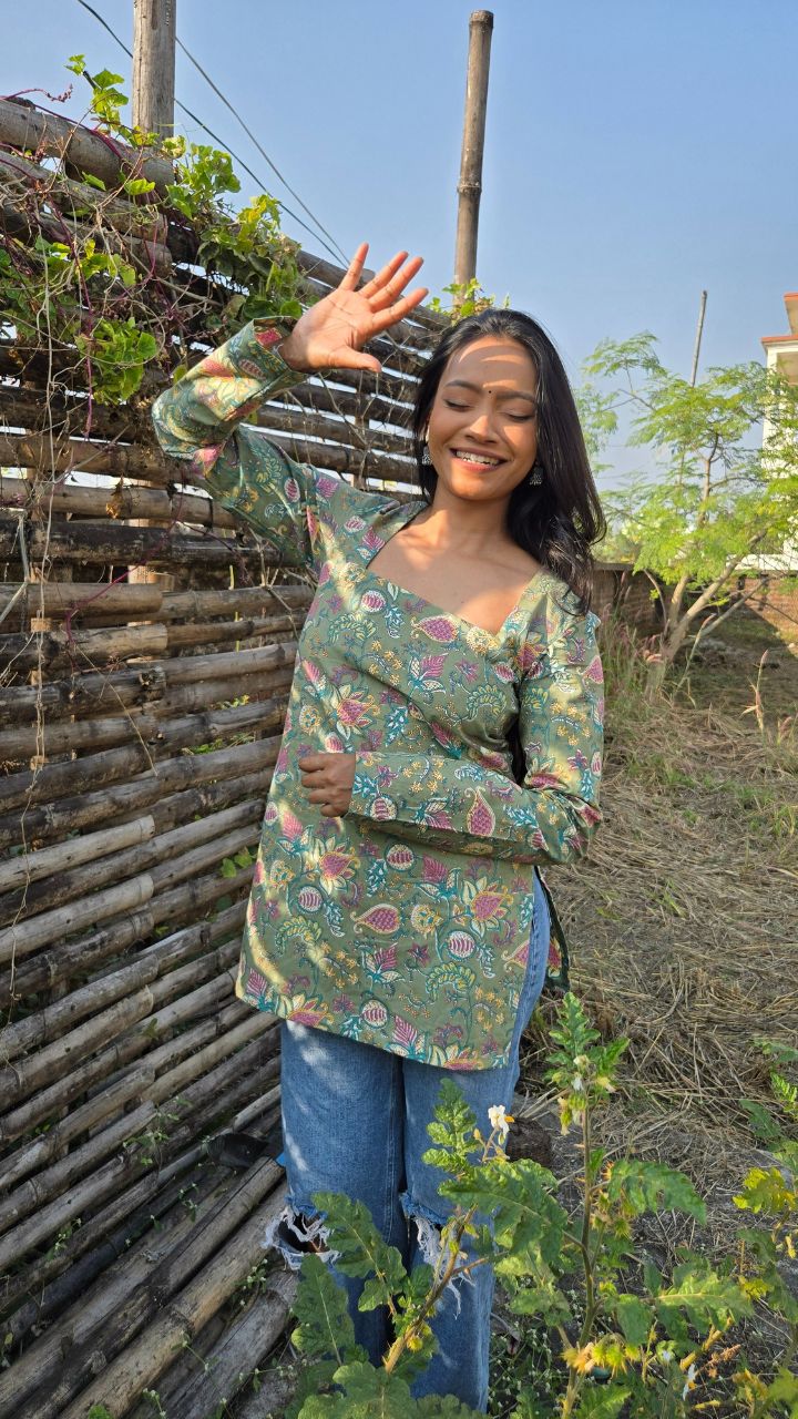 Square Deep Neck Kurti