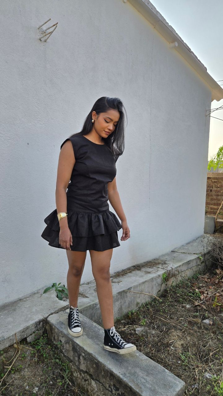 Short Dress With Ruffles