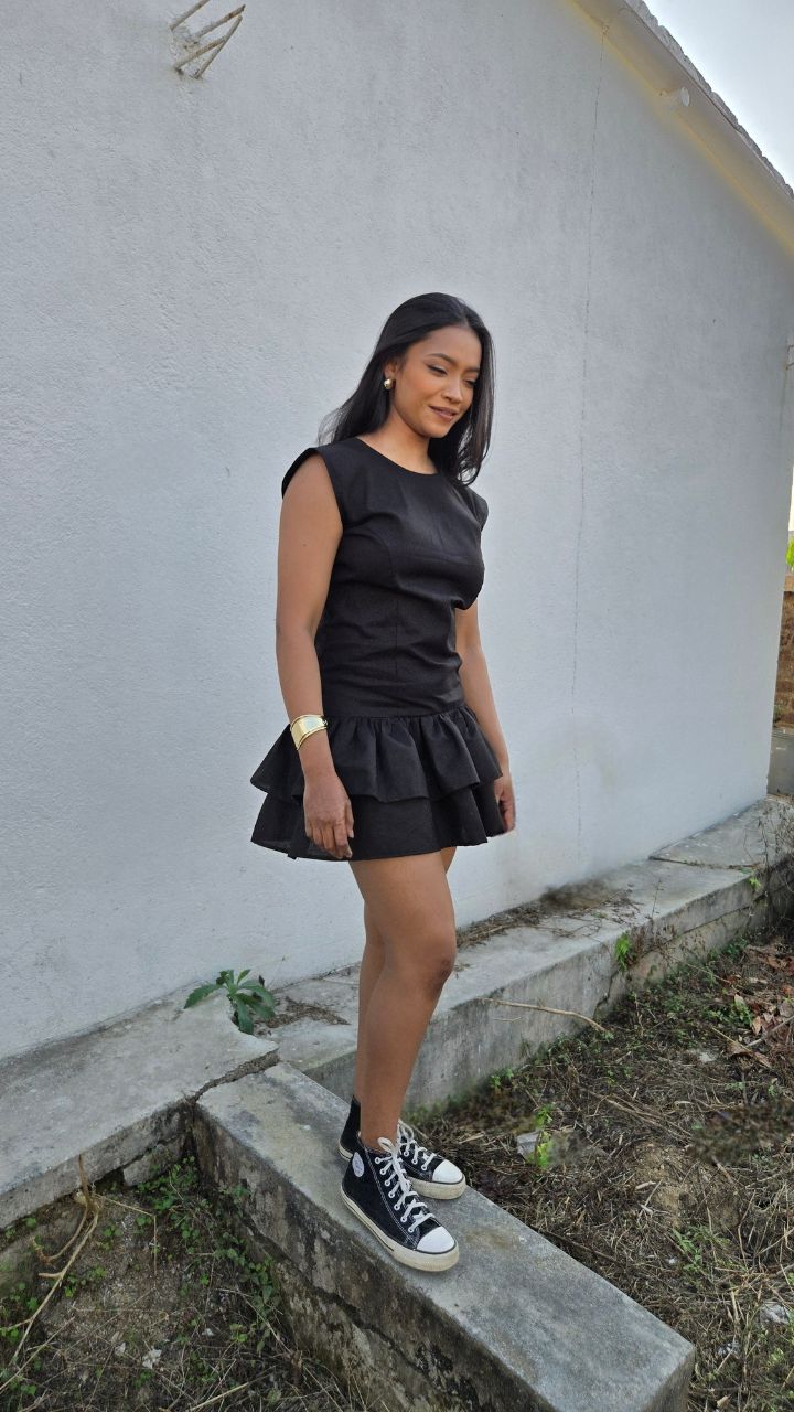 Short Dress With Ruffles